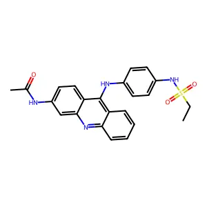 Ethanesulfonanilide, 4'-(9-(3-acetamidoacridinyl)amino)- structure