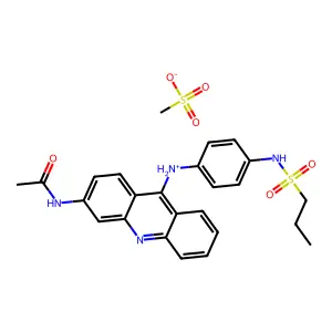 Acetamide, N-(9-(p-(propylsulfonamido)anilino)acridin-3-yl)-, methanesulfonate structure