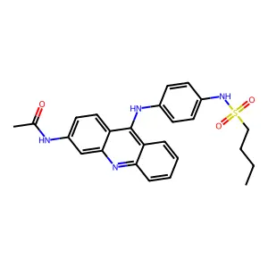 Butanesulfonanilide, 4'-(3-acetamido-9-acridinylamino)- structure