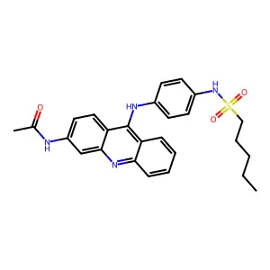 Pentanesulfonanilide, 4'-(3-acetamido-9-acridinylamino)- structure