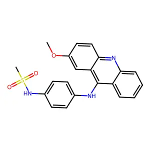 Methanesulfonanilide, 4'-(2-methoxy-9-acridinylamino)- structure