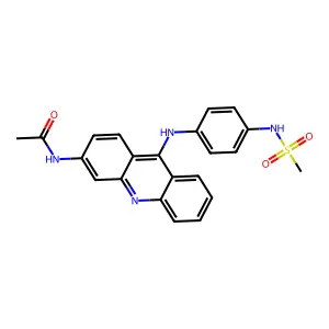 Methanesulfonanilide, 4'-(3-acetamido-9-acridinylamino)- structure