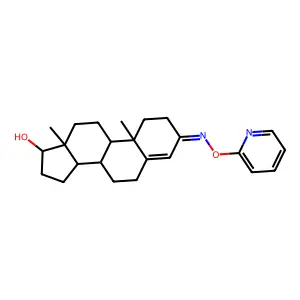17-beta-Hydroxyandrost-4-en-3-one O-(2-pyridyl)oxime structure