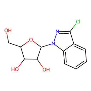 1H-Indazole, 3-chloro-1-beta-D-ribofuranosyl- structure