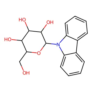2-Carbazol-9-yl-6-(hydroxymethyl)oxane-3,4,5-triol structure