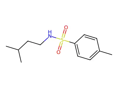 4-methyl-N-(3-methylbutyl)benzenesulfonamide structure