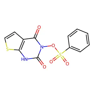 (2,4-dioxo-1H-thieno[2,3-d]pyrimidin-3-yl) benzenesulfonate structure