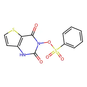 (2,4-dioxo-1H-thieno[3,2-d]pyrimidin-3-yl) benzenesulfonate structure