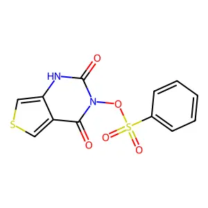 3-[(Benzenesulfonyl)oxy]thieno[3,4-d]pyrimidine-2,4(1H,3H)-dione structure