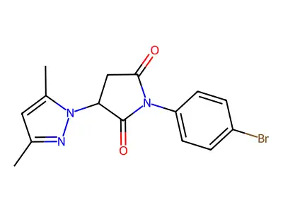 1-(4-Bromophenyl)-3-(3,5-dimethylpyrazol-1-yl)pyrrolidine-2,5-dione structure