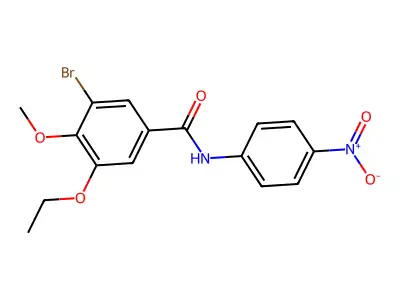 3-bromo-5-ethoxy-4-methoxy-N-(4-nitrophenyl)benzamide structure