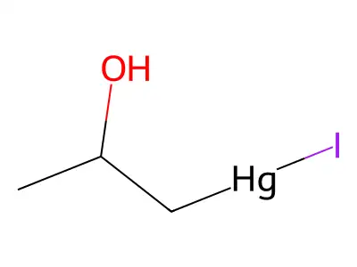 2-Hydroxypropyl(iodo)mercury structure