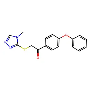 2-[(4-methyl-4H-1,2,4-triazol-3-yl)sulfanyl]-1-(4-phenoxyphenyl)ethanone structure