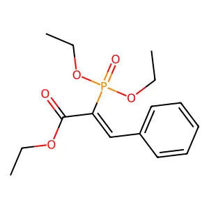 2-Propenoic acid, 2-(diethoxyphosphinyl)-3-phenyl-, ethyl ester, (2E)- structure