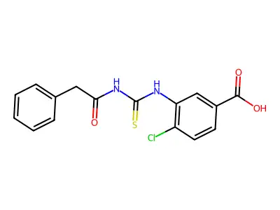 4-Chloro-3-{[(phenylacetyl)carbamothioyl]amino}benzoic acid structure