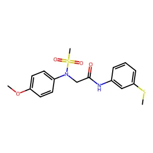 2-(4-methoxy-N-methylsulfonylanilino)-N-(3-methylsulfanylphenyl)acetamide structure
