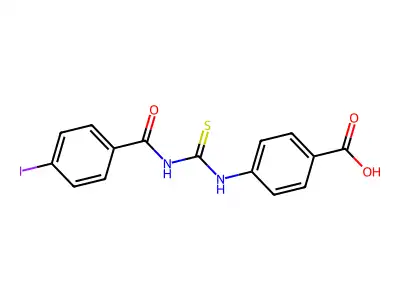 4-[(4-Iodobenzoyl)carbamothioylamino]benzoic acid structure