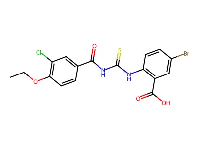 5-Bromo-2-[[[(3-chloro-4-ethoxybenzoyl)amino]thioxomethyl]amino]-benzoic acid structure