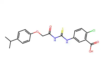 2-CHLORO-5-[[[[[4- PHENOXY]ACETYL]AMINO]THIOXOMETHYL]AMINO]-BENZOICACID structure