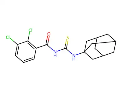 N-(1-adamantyl)-N'-(2,3-dichlorobenzoyl)thiourea structure