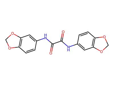 N,N'-bis(1,3-benzodioxol-5-yl)ethanediamide structure