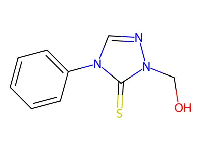 delta(sup 2)-1,2,4-Triazoline-5-thione, 1-(hydroxymethyl)-4-phenyl- structure
