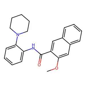 3-methoxy-N-(2-piperidin-1-ylphenyl)naphthalene-2-carboxamide structure