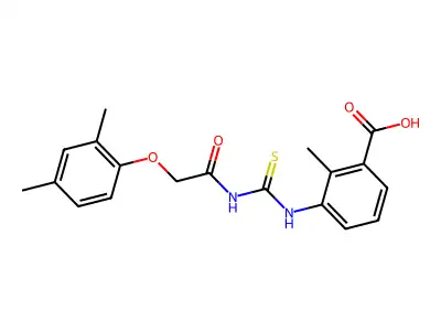 3-[[[[ ACETYL]AMINO]THIOXOMETHYL]AMINO]-2-METHYL-BENZOICACID structure