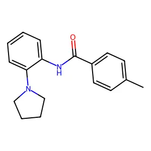 4-methyl-N-(2-pyrrolidin-1-ylphenyl)benzamide structure