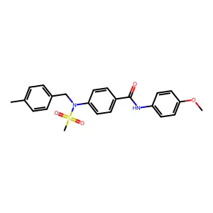 N-(4-methoxyphenyl)-4-[(4-methylphenyl)methyl-methylsulfonylamino]benzamide structure