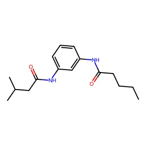 N-[3-(3-methylbutanoylamino)phenyl]pentanamide structure
