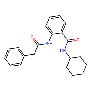 N-cyclohexyl-2-[(phenylacetyl)amino]benzamide structure