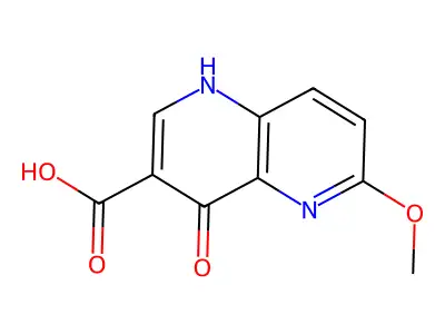3-Carboxy-4-hydroxy-6-methoxy-1,5-naphthyridine structure