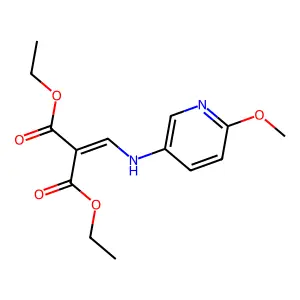 Diethyl 2-(((6-methoxypyridin-3-yl)amino)methylene)malonate structure