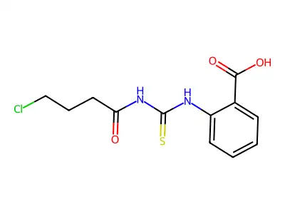 2-(4-Chlorobutanoylcarbamothioylamino)benzoic acid structure