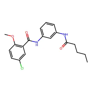 5-chloro-2-methoxy-N-[3-(pentanoylamino)phenyl]benzamide structure