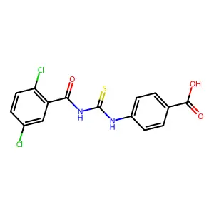 4-[(2,5-Dichlorobenzoyl)carbamothioylamino]benzoic acid structure