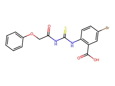 5-Bromo-2-[(2-phenoxyacetyl)carbamothioylamino]benzoic acid structure