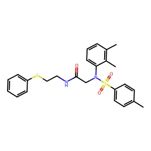 2-(2,3-dimethyl-N-(4-methylphenyl)sulfonylanilino)-N-(2-phenylsulfanylethyl)acetamide structure