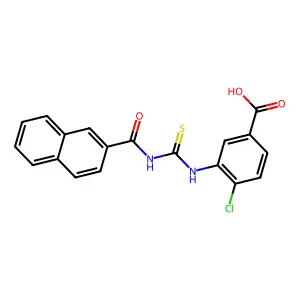 4-Chloro-3-(naphthalene-2-carbonylcarbamothioylamino)benzoic acid structure