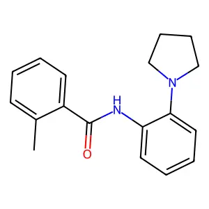 2-methyl-N-(2-pyrrolidin-1-ylphenyl)benzamide structure