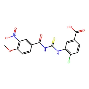 4-Chloro-3-[(4-methoxy-3-nitrobenzoyl)carbamothioylamino]benzoic acid structure
