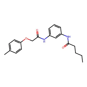 N-[3-[[2-(4-methylphenoxy)acetyl]amino]phenyl]pentanamide structure
