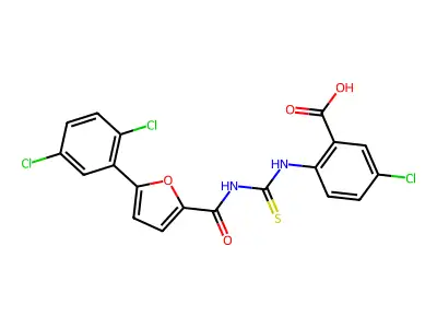 5-CHLORO-2-[[[[[5- -2-FURANYL]CARBONYL]AMINO]THIOXOMETHYL]AMINO]-BENZOICACID structure