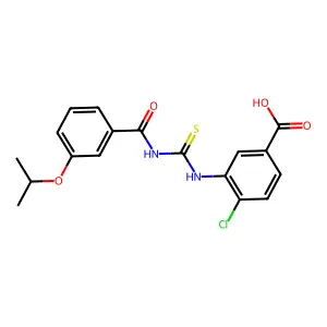4-Chloro-3-[(3-propan-2-yloxybenzoyl)carbamothioylamino]benzoic acid structure