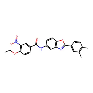 N-[2-(3,4-dimethylphenyl)-1,3-benzoxazol-5-yl]-4-ethoxy-3-nitrobenzamide structure