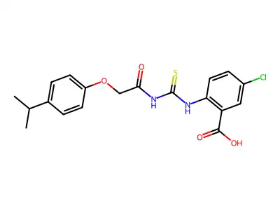 5-CHLORO-2-[[[[[4- PHENOXY]ACETYL]AMINO]THIOXOMETHYL]AMINO]-BENZOICACID structure