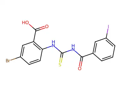 5-Bromo-2-[(3-iodobenzoyl)carbamothioylamino]benzoic acid structure