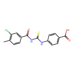 4-[(3-Chloro-4-methylbenzoyl)carbamothioylamino]benzoic acid structure