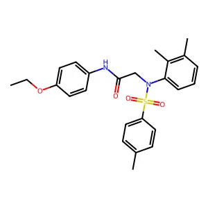 2-(2,3-dimethyl-N-(4-methylphenyl)sulfonylanilino)-N-(4-ethoxyphenyl)acetamide structure